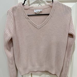 Pink Cropped Sweater